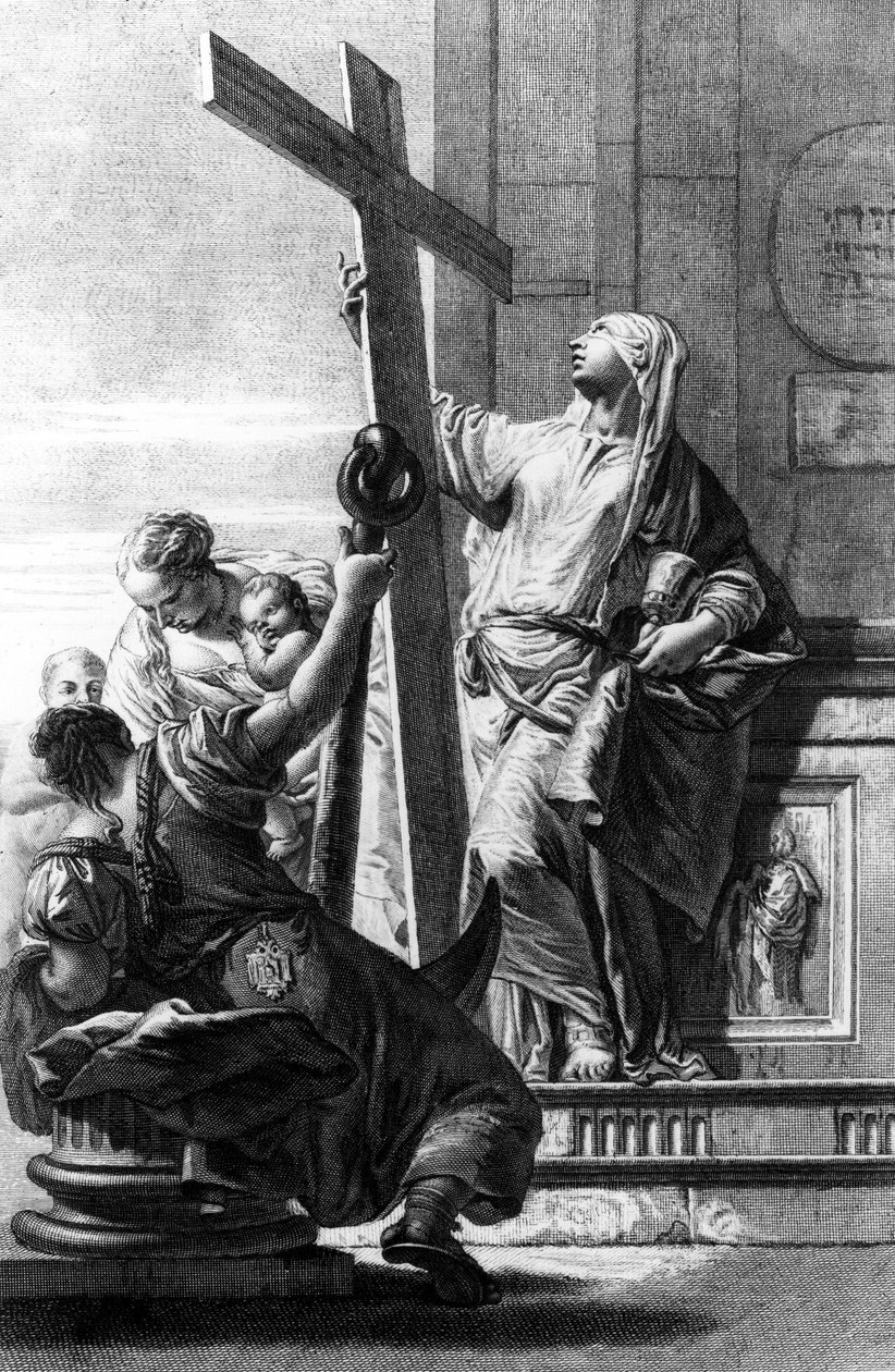 Personifikacje wiary, nadziei i miłości, rytowane przez Pietro Monaco, ok. 1750 autorstwa Giovanni Battista Tiepolo