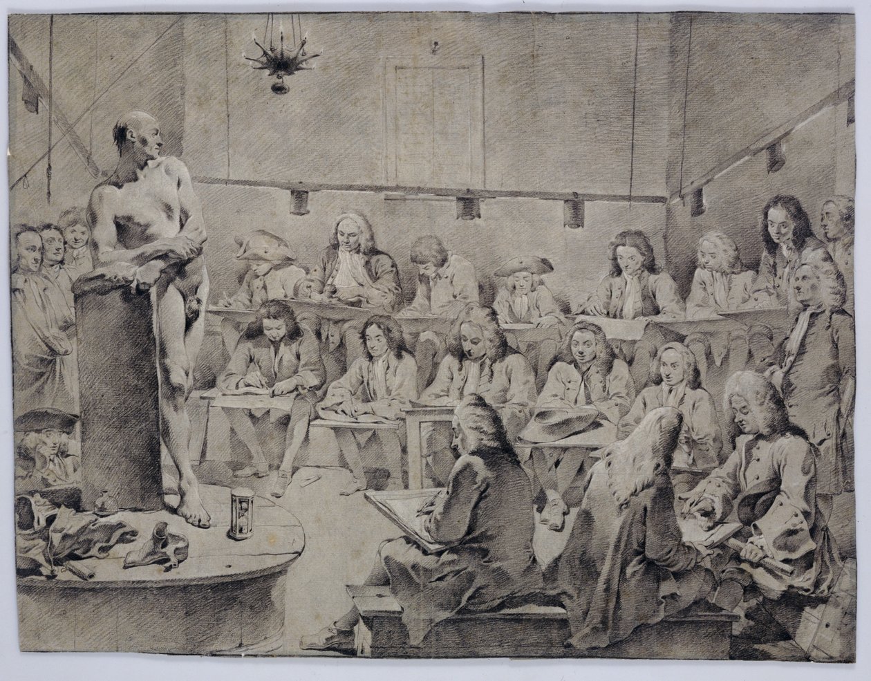 Akademia Piazzetta: Artyści rysujący akt autorstwa Giovanni Battista Tiepolo