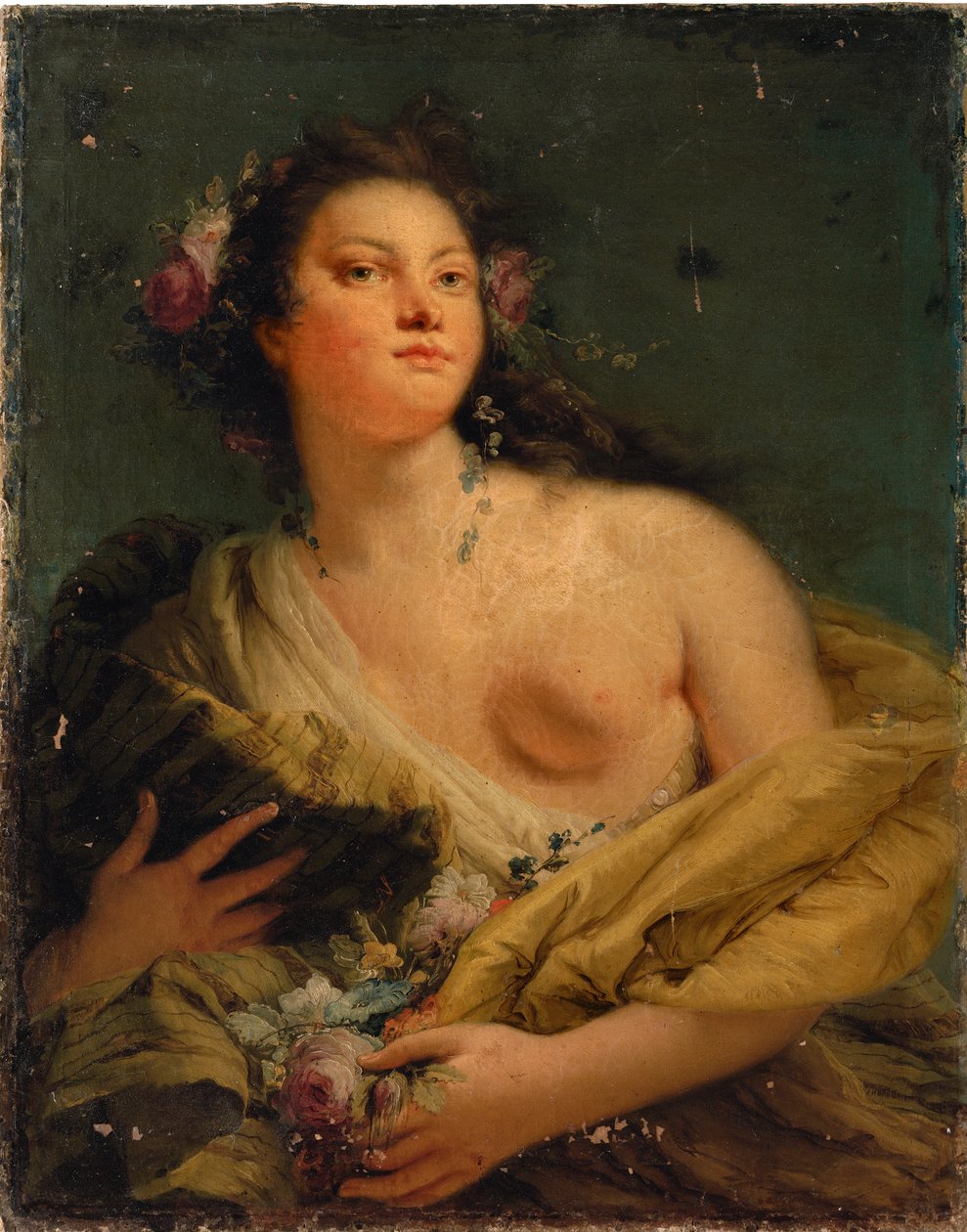 Portret damy jako Flora autorstwa Giovanni Battista Tiepolo