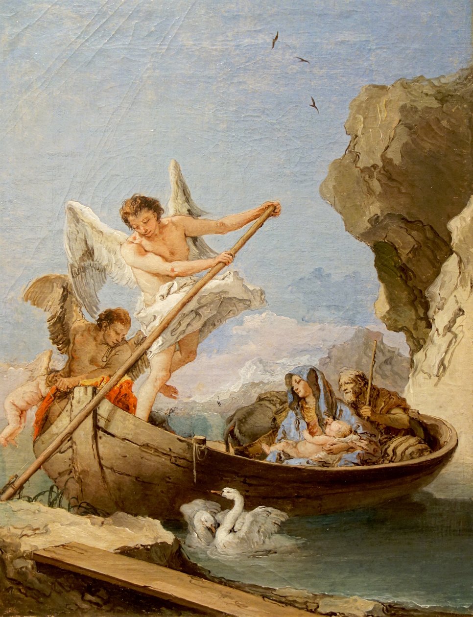 Portugalski: Ucieczka do Egiptu Lot w Egipcie autorstwa Giovanni Battista Tiepolo