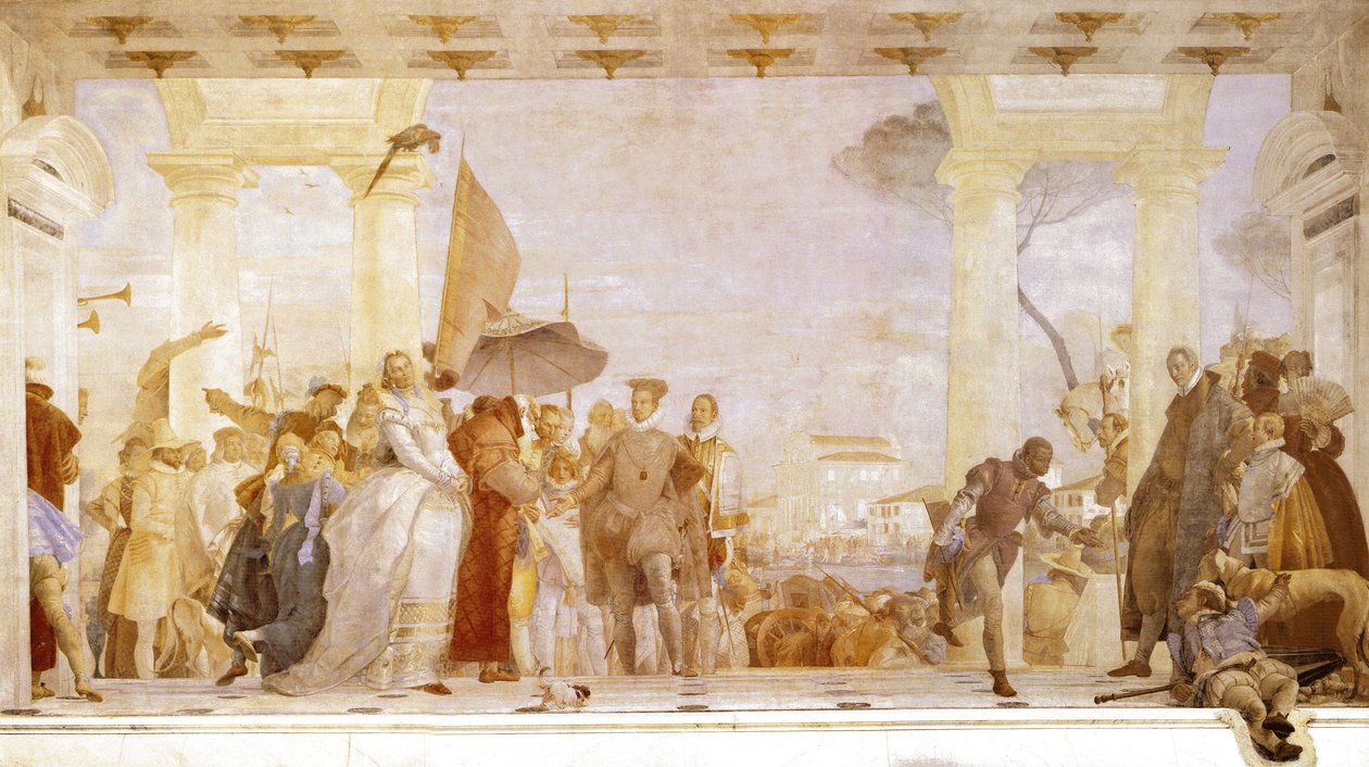 Przyjęcie Henryka III w Villa Contarini. autorstwa Giovanni Battista Tiepolo