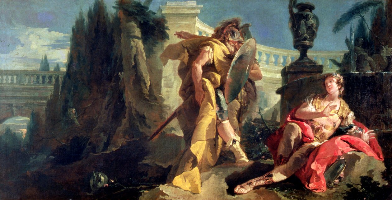 Rinaldo obserwowany przez Carlo i Ubaldo autorstwa Giovanni-Battista Tiepolo