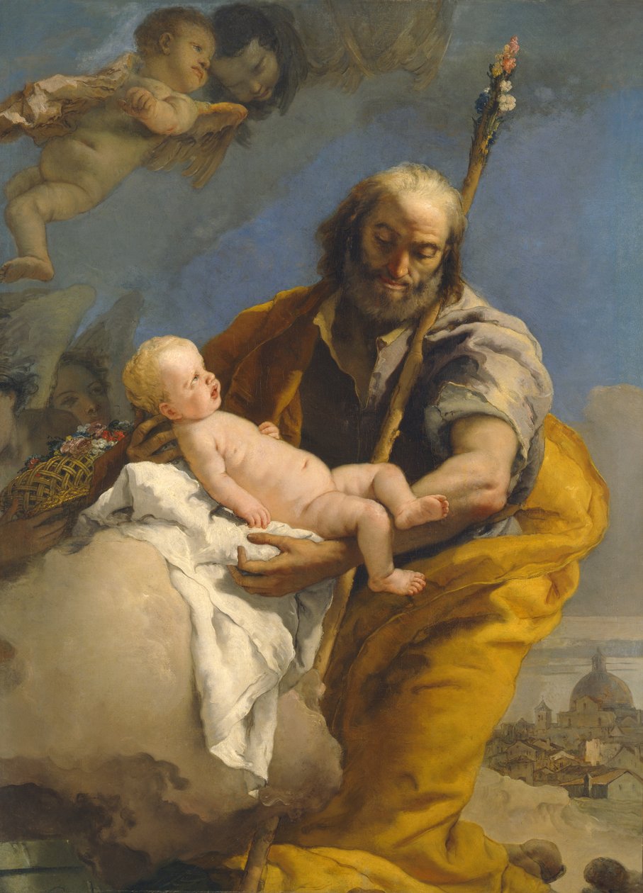 Święty Józef i Dzieciątko Jezus, 176769 autorstwa Giovanni Battista Tiepolo
