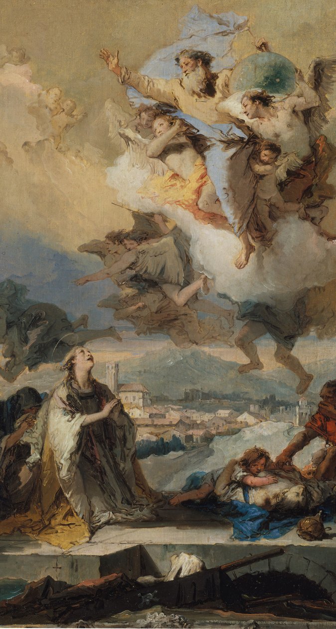 Św. Tekla modląca się za zarazę, 1758-59. autorstwa Giovanni Battista Tiepolo