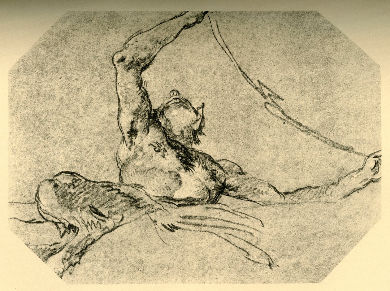 Satyr trzymający girlandę, c1761, 1928 autorstwa Giovanni Battista Tiepolo