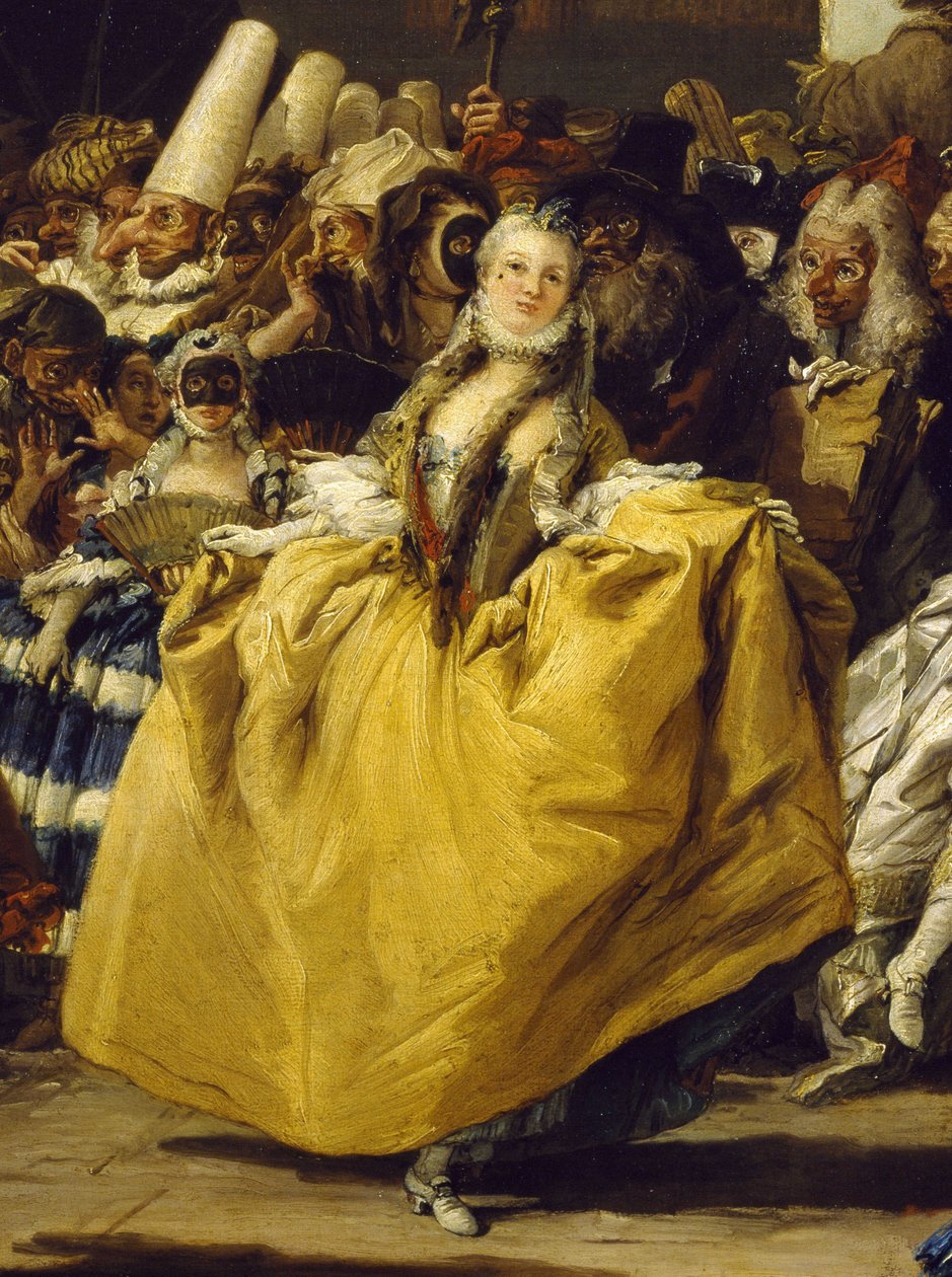 Scena Karnawałowa lub Menuet autorstwa Giovanni Battista Tiepolo