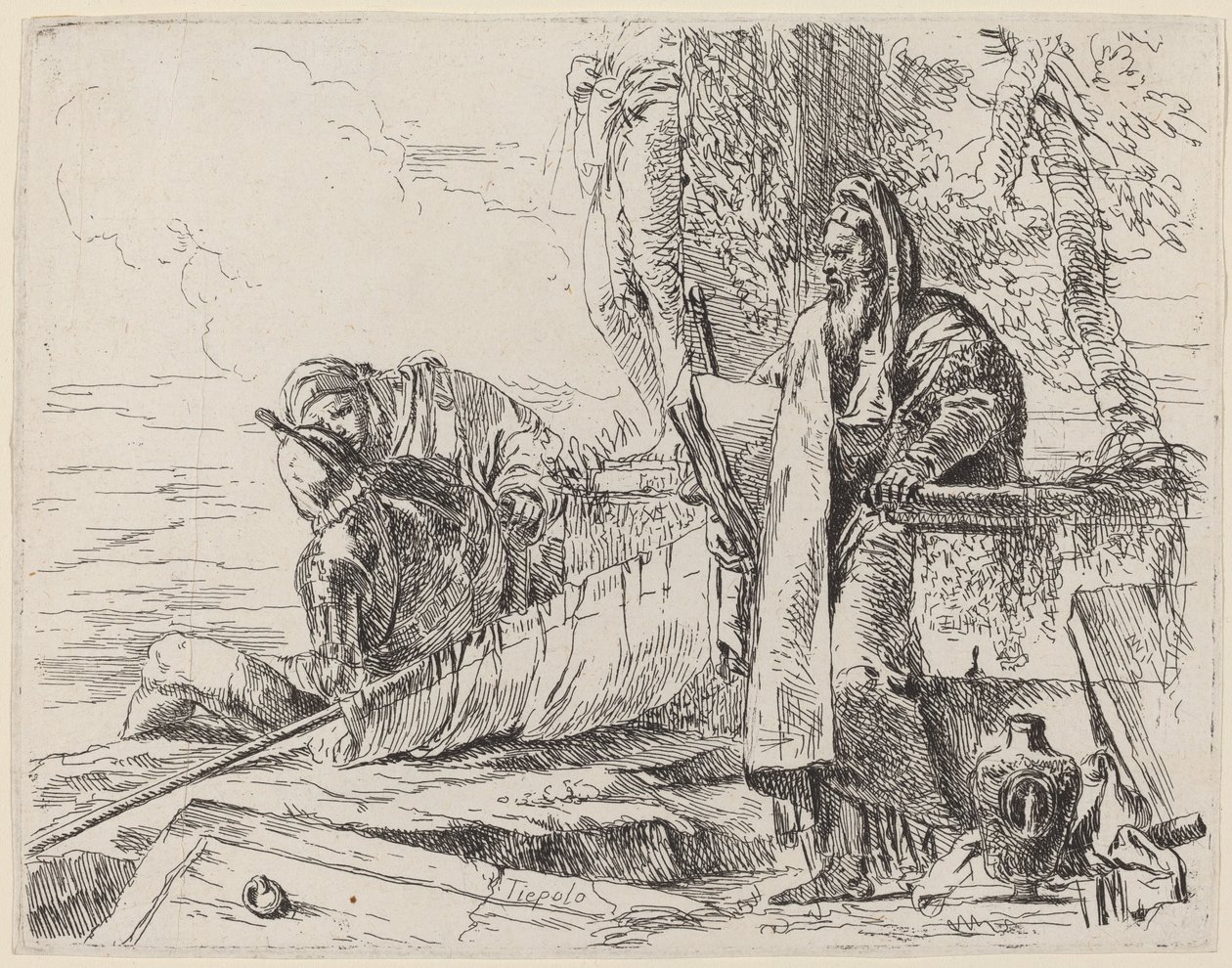 Stały filozof i dwie inne postacie autorstwa Giovanni Battista Tiepolo