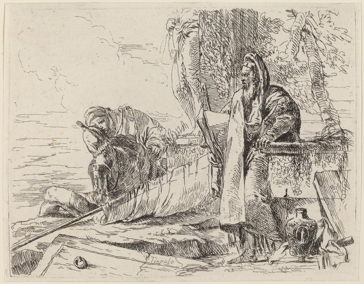 Stały filozof i dwie inne postacie autorstwa Giovanni Battista Tiepolo