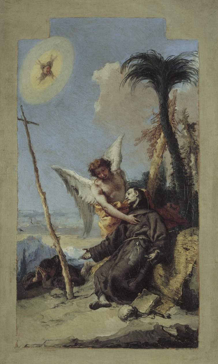 Stygmatyzacja św. Franciszka, 1767 autorstwa Giovanni Battista Tiepolo