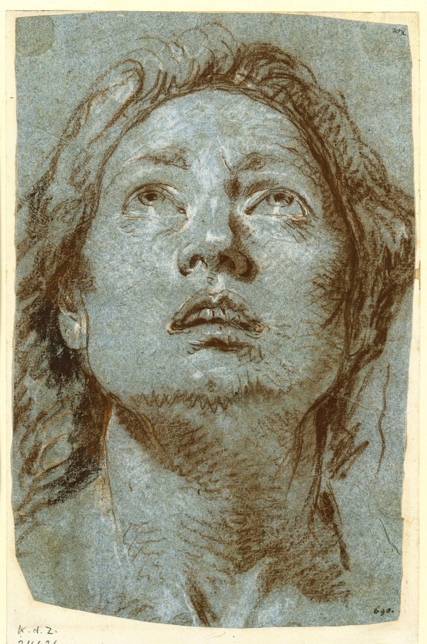 Badanie dotyczące głowy świętej Agaty autorstwa Giovanni Battista Tiepolo