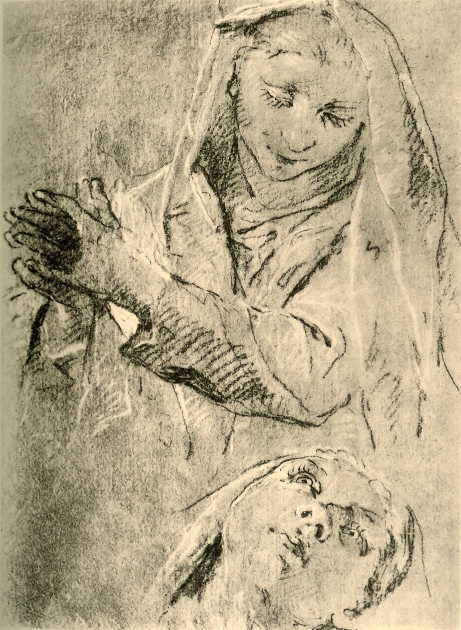 Studia Madonny, połowa XVIII w., 1928 autorstwa Giovanni Battista Tiepolo