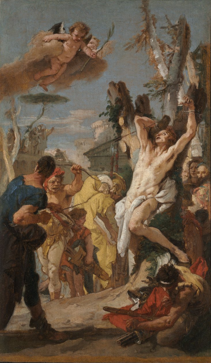 Studium do „Męczeństwa św. Sebastiana” (dla klasztoru augustianów w Diessen, Niemcy) autorstwa Giovanni Battista Tiepolo