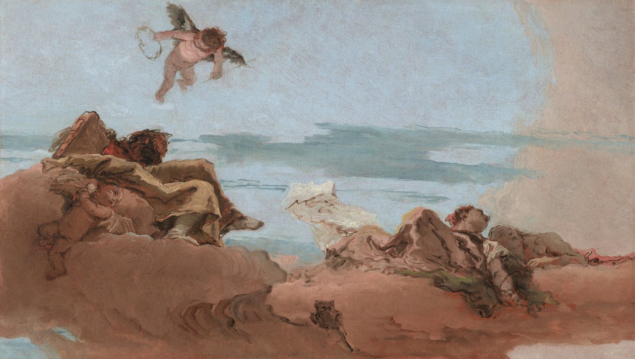 Studium do sufitu z personifikacją Rady autorstwa Giovanni Battista Tiepolo