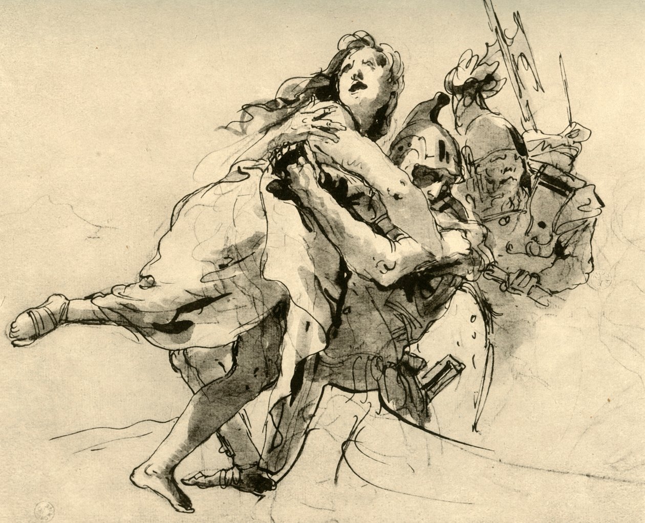 Porwanie Heleny, połowa XVIII wieku, 1928 autorstwa Giovanni Battista Tiepolo