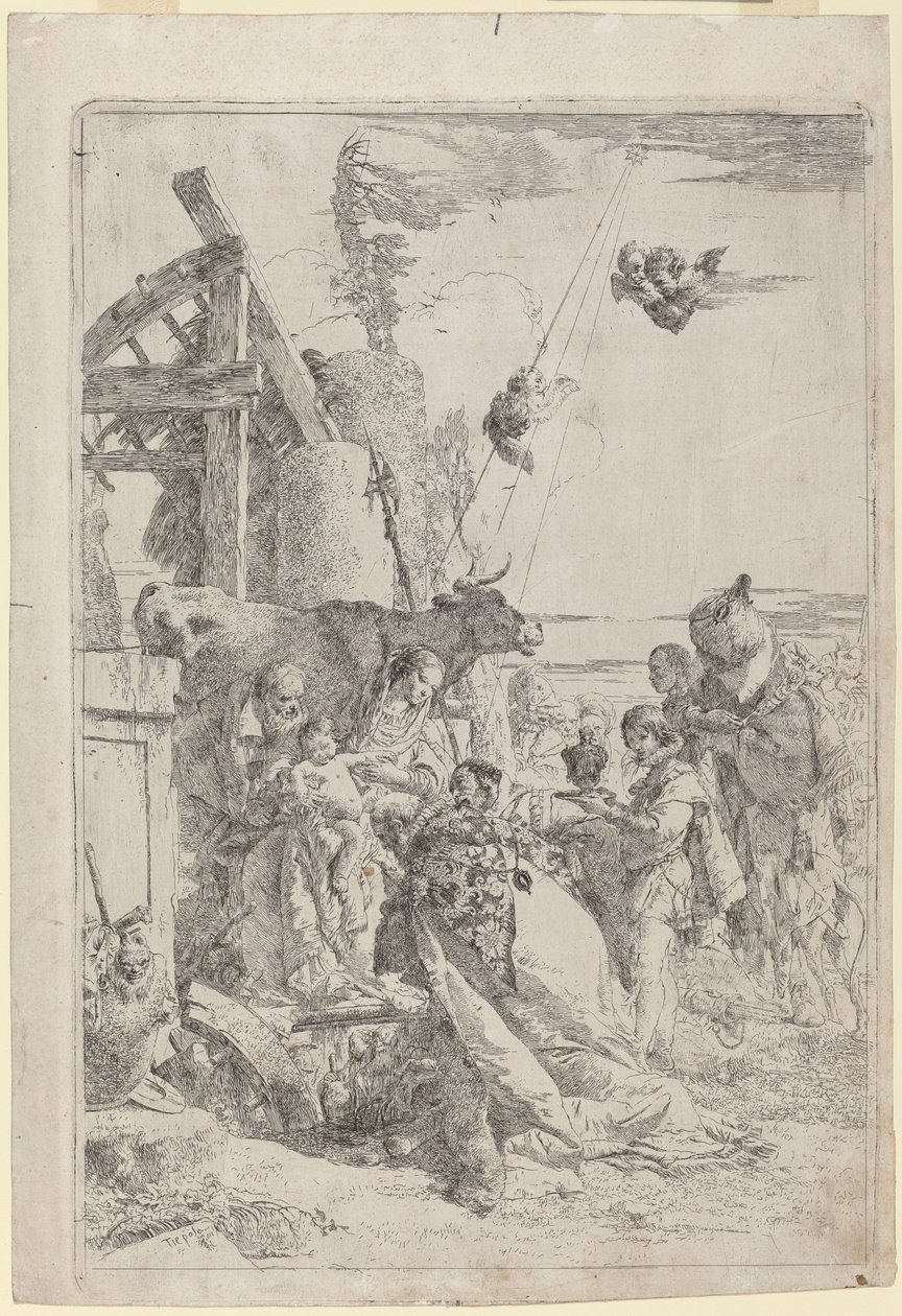 Pokłon Trzech Króli autorstwa Giovanni Battista Tiepolo