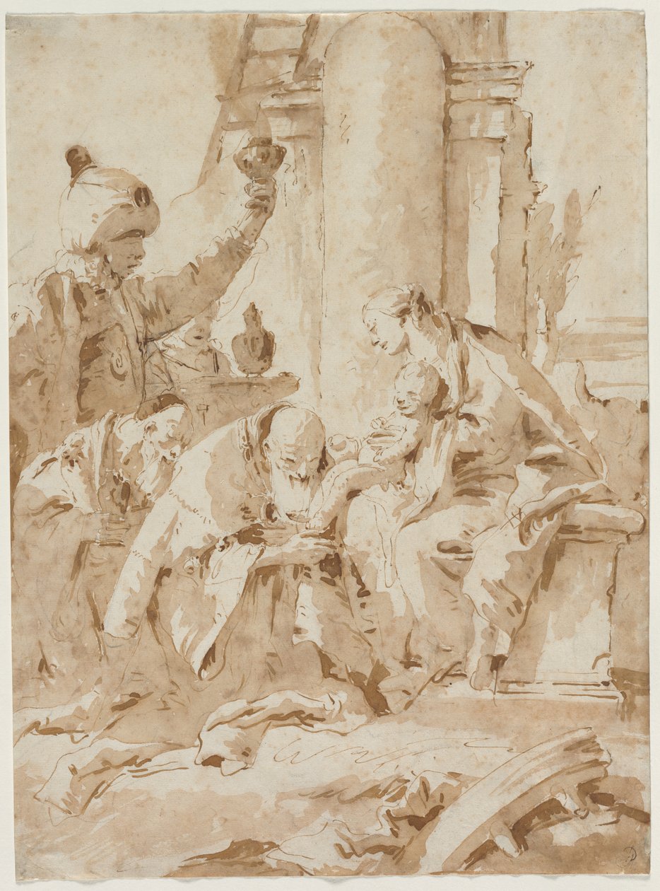 Pokłon Trzech Króli autorstwa Giovanni Battista Tiepolo