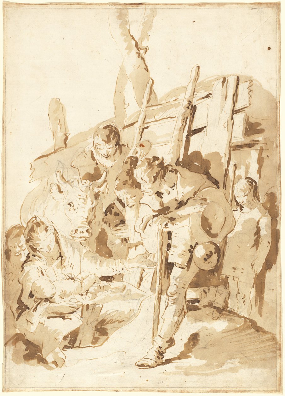 Adoracja pasterzy autorstwa Giovanni Battista Tiepolo