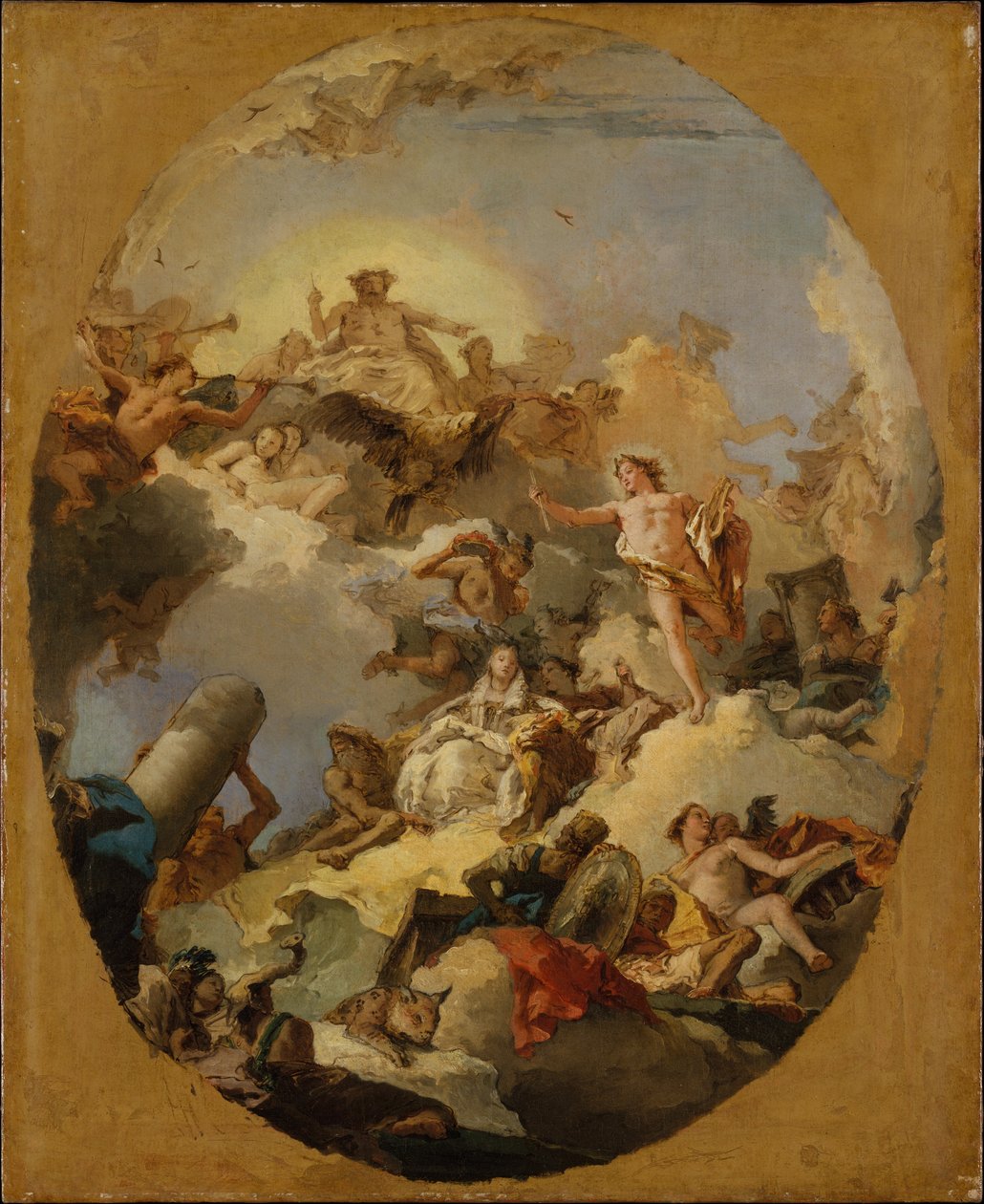 Die Apotheose der spanischen Monarchie autorstwa Giovanni Battista Tiepolo