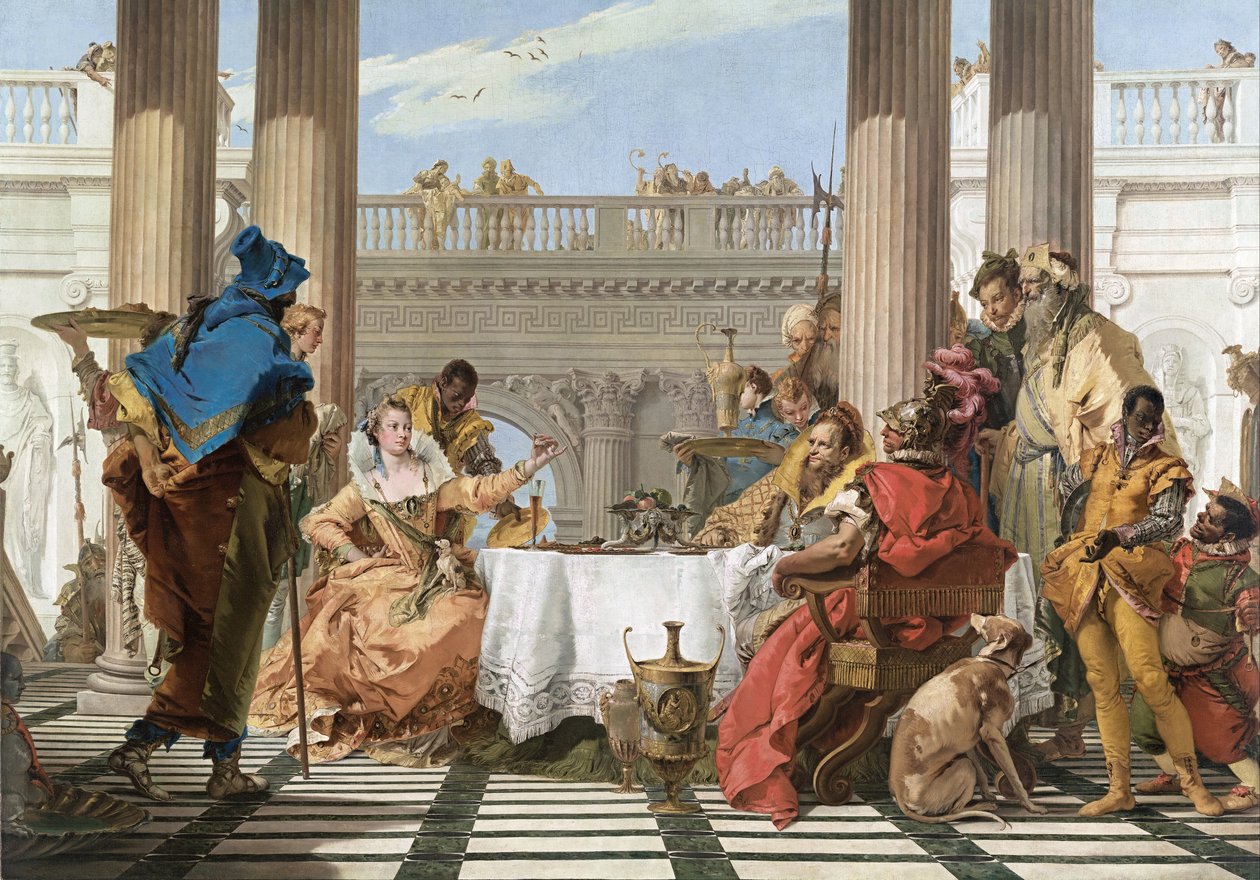 Uczta Kleopatry autorstwa Giovanni Battista Tiepolo
