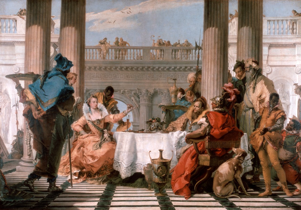 Bankiet Kleopatry, 1743-1744 autorstwa Giovanni Battista Tiepolo