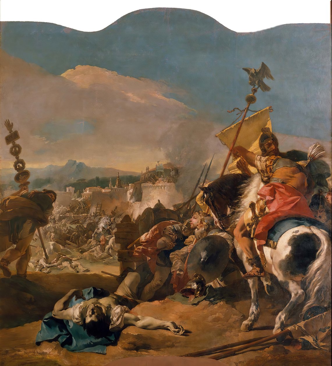 Zdobycie Kartaginy, 1725-29. autorstwa Giovanni Battista Tiepolo