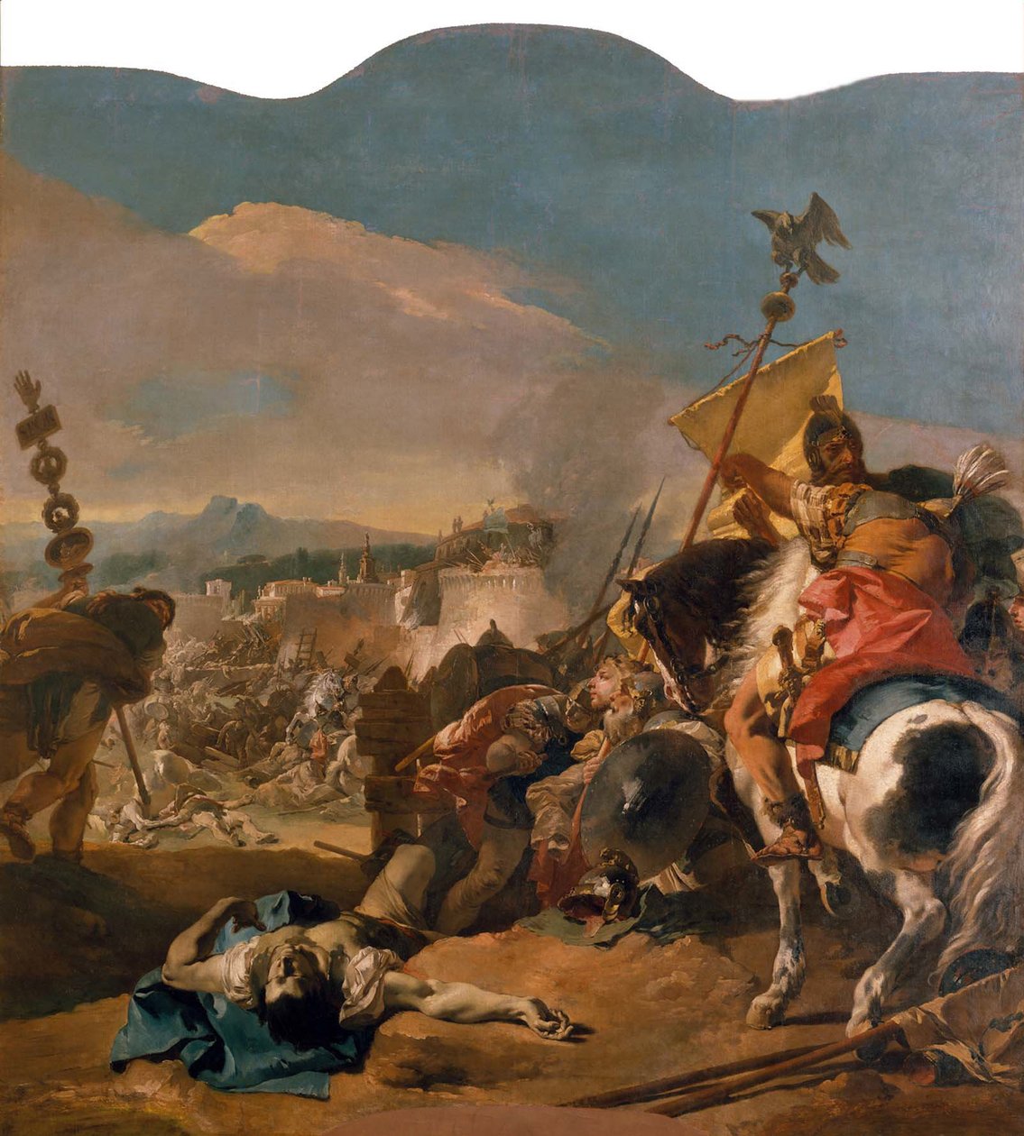 Zdobycie Kartaginy, 1725-29 autorstwa Giovanni Battista Tiepolo