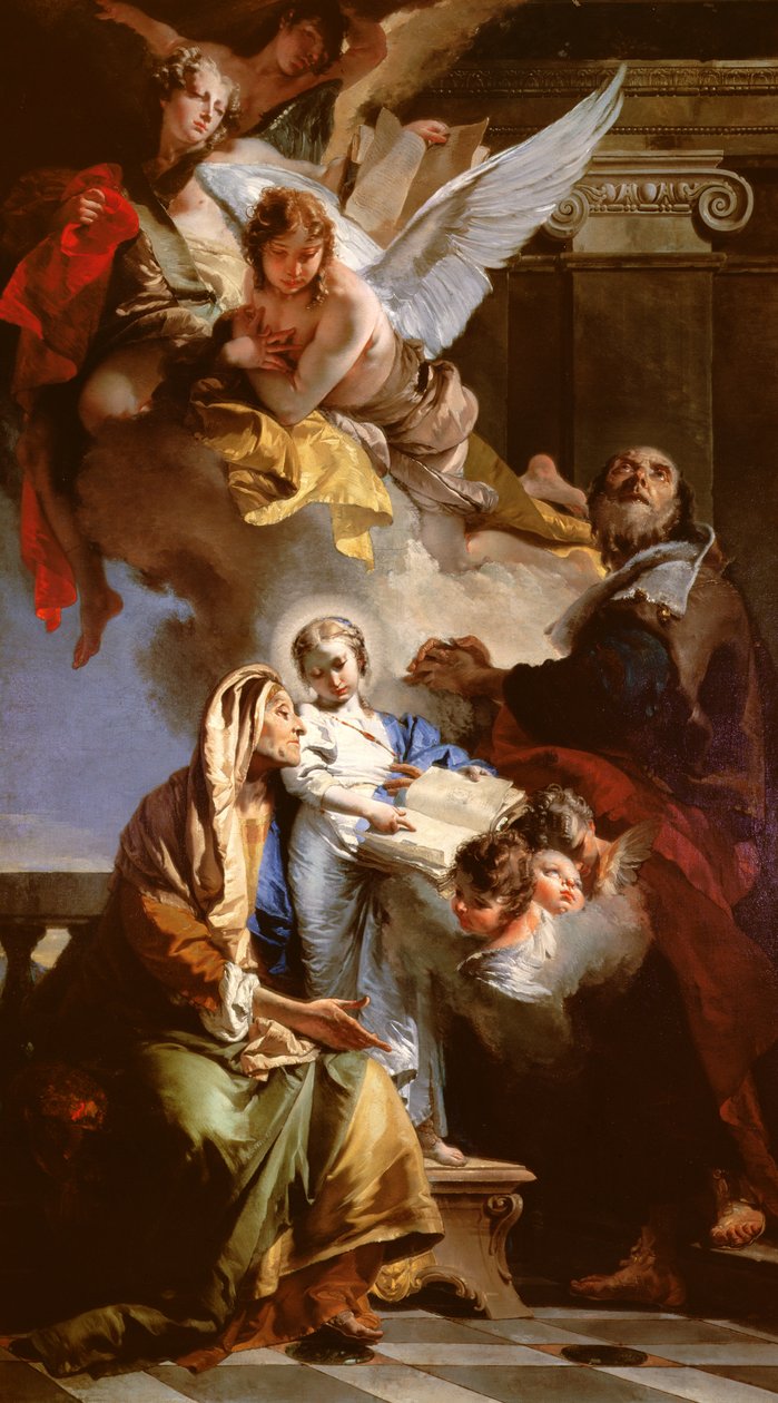 Edukacja Dziewicy, 1732 (panel) autorstwa Giovanni Battista Tiepolo