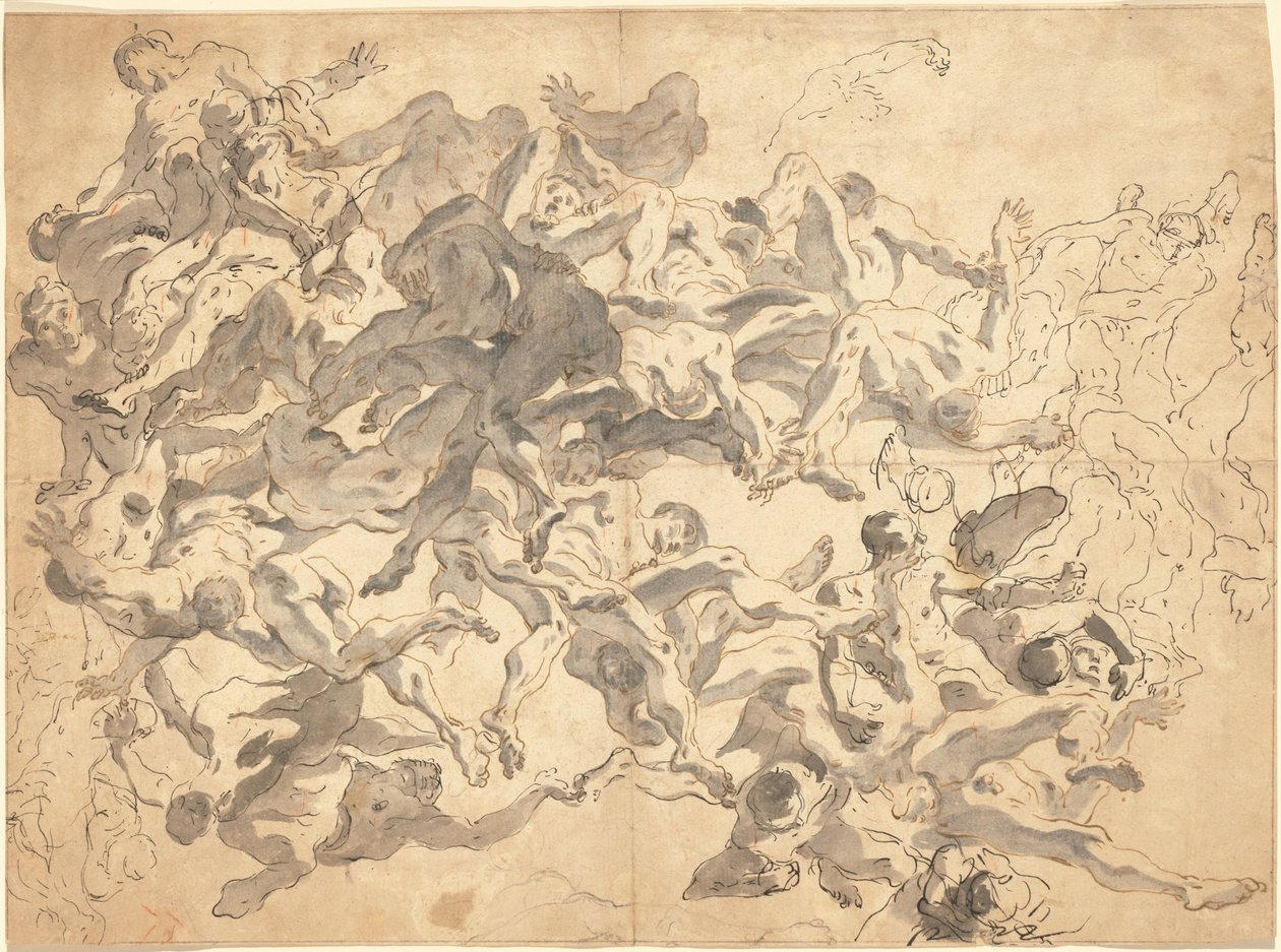 Upadek zbuntowanych aniołów autorstwa Giovanni Battista Tiepolo