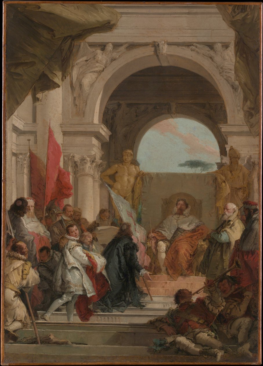 Inwestytura biskupa Harolda na księcia Frankonii autorstwa Giovanni Battista Tiepolo