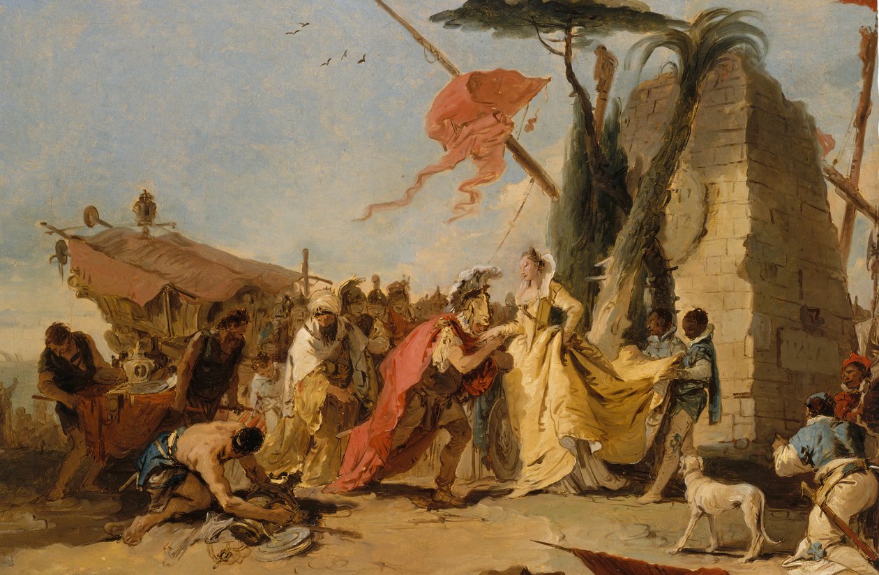 Spotkanie Antoniusza i Kleopatry, ca. 1745-47. autorstwa Giovanni Battista Tiepolo