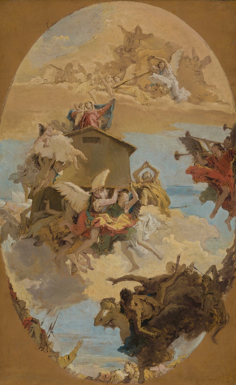 Cud Świętego Domu Loreto, 1743 autorstwa Giovanni Battista Tiepolo