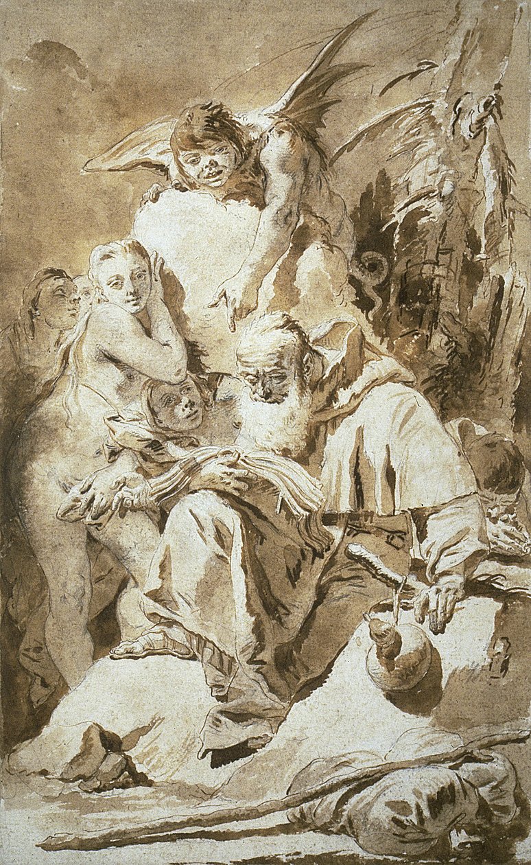 Kuszenie świętego Antoniego autorstwa Giovanni Battista Tiepolo