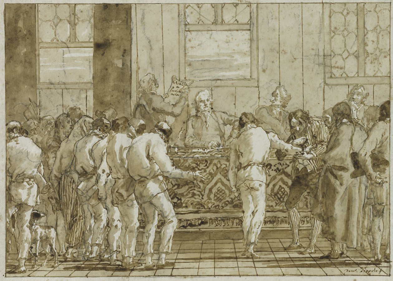 Proces, c.1790 autorstwa Giovanni Battista Tiepolo