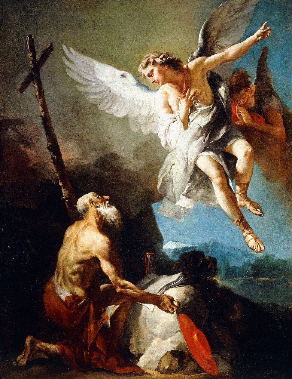 Wizja św. Hieronima, ok. 1720-22 autorstwa Giovanni Battista Tiepolo