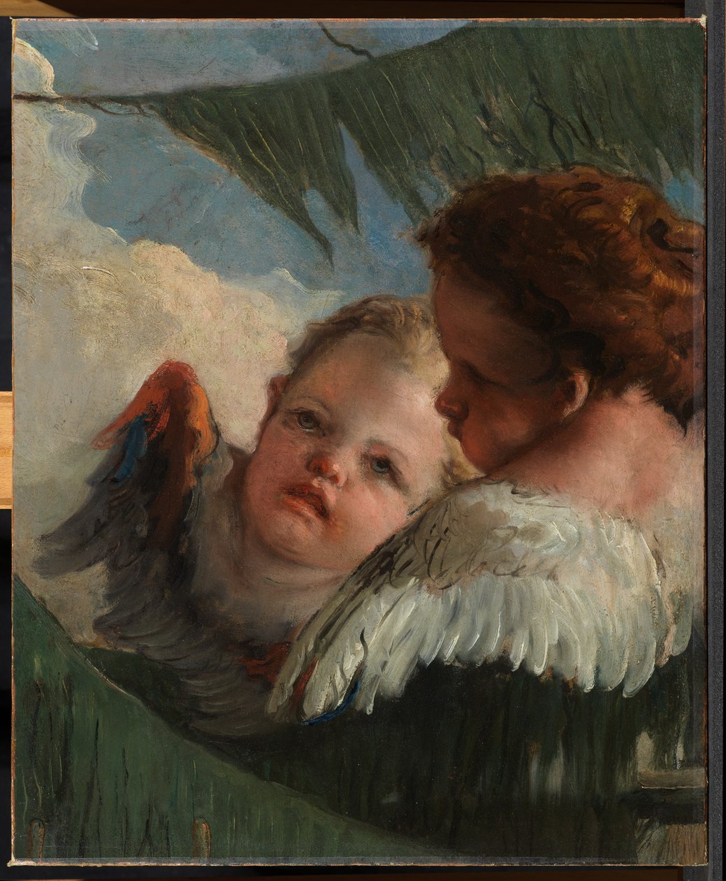 Dwie głowy aniołów autorstwa Giovanni Battista Tiepolo