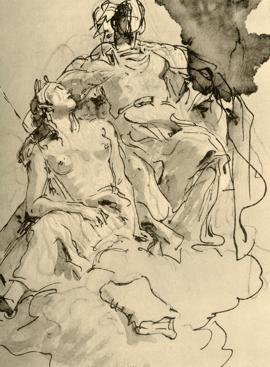 Dwie kobiety, połowa XVIII wieku, 1928 autorstwa Giovanni Battista Tiepolo
