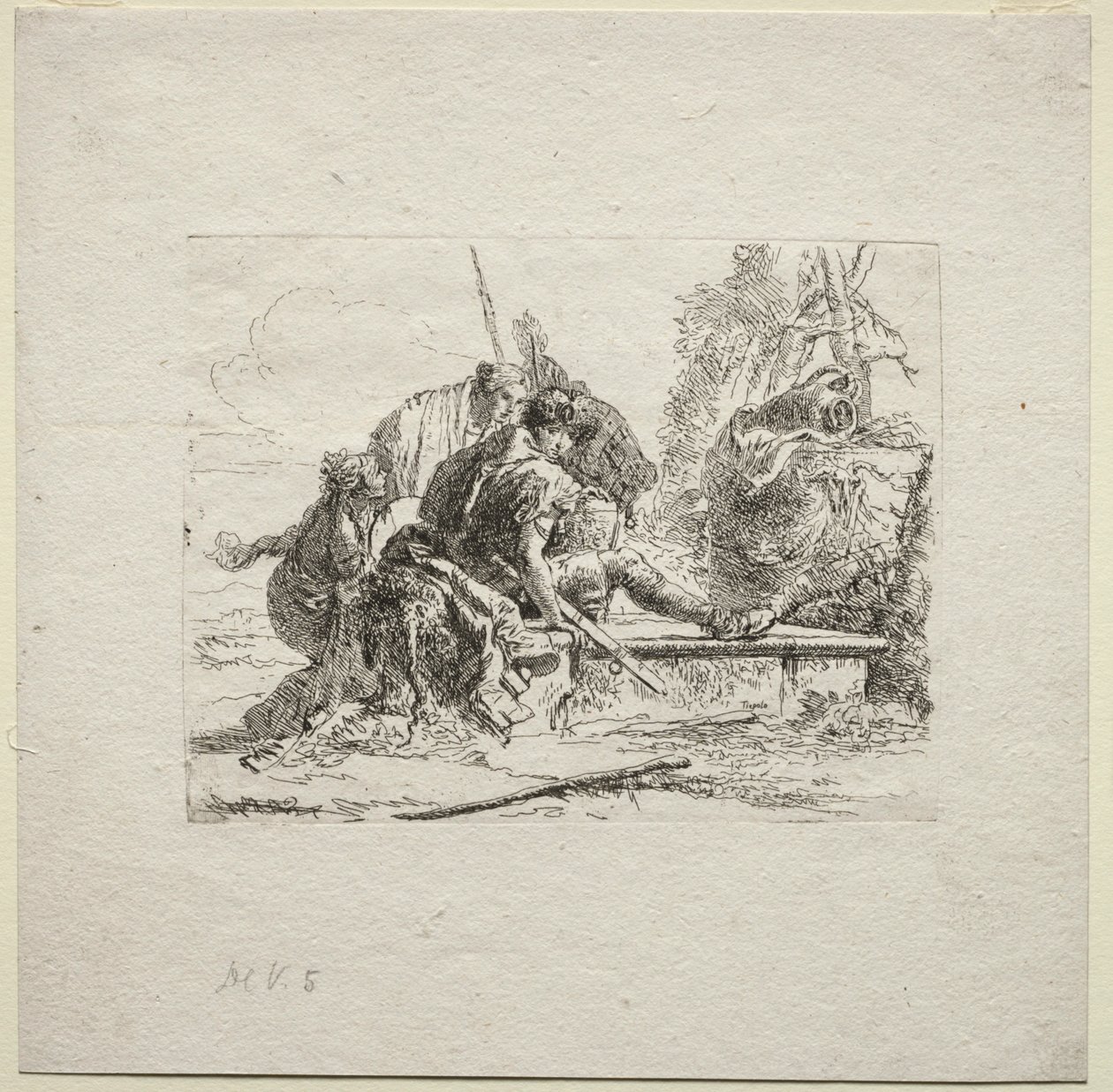 Różne kaprysy: dwaj żołnierze i dwie kobiety, 1785. autorstwa Giovanni Battista Tiepolo