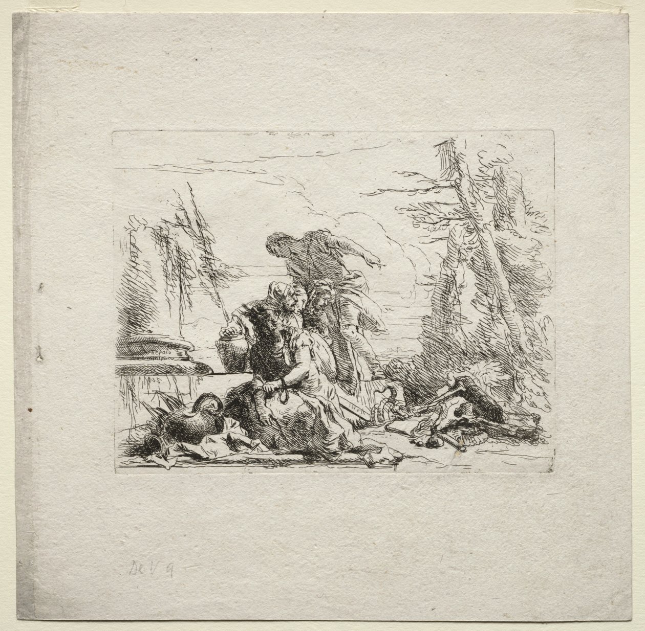 Różne kaprysy: kobieta w kajdankach autorstwa Giovanni Battista Tiepolo