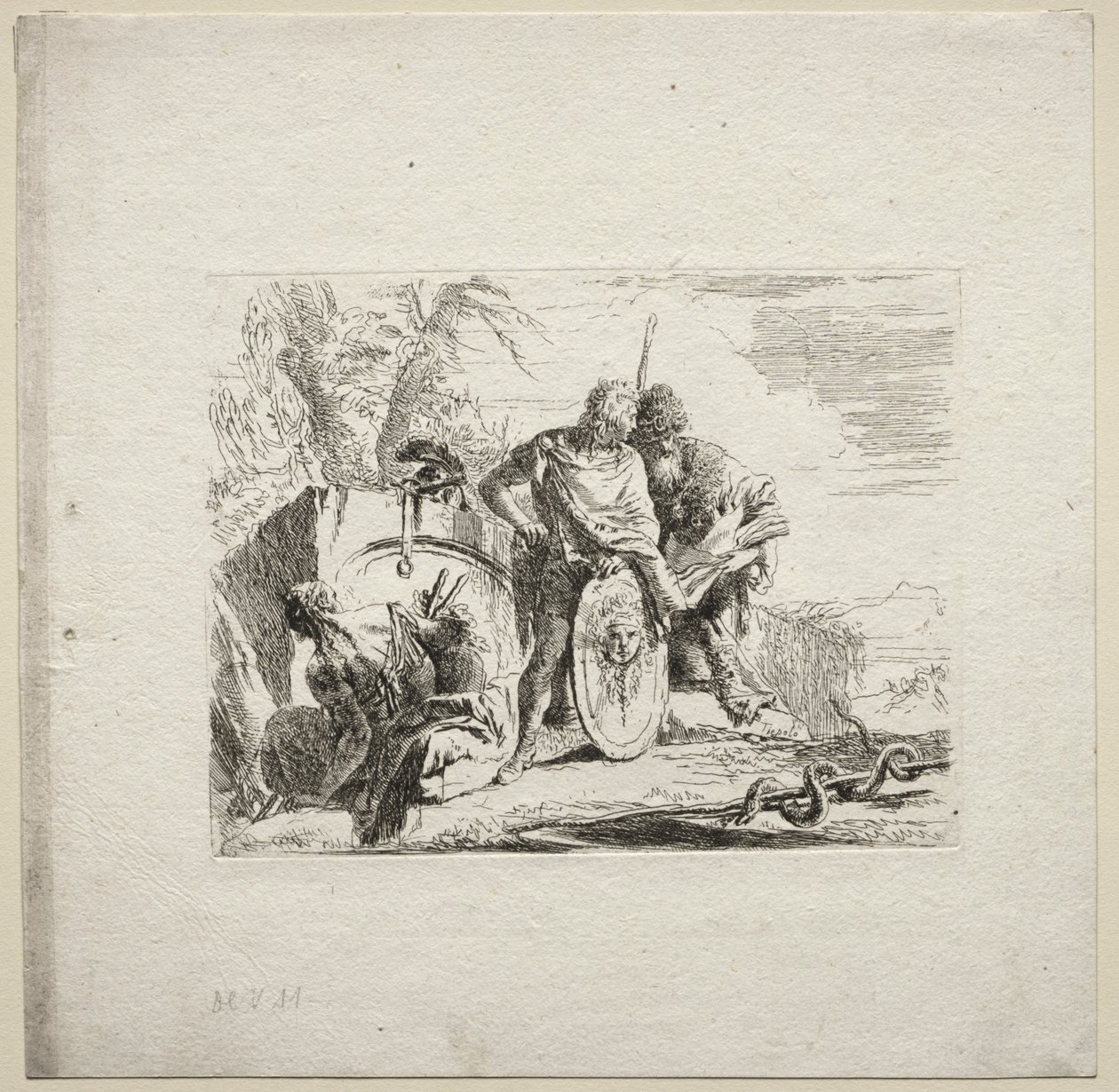 Różne kaprysy: młody żołnierz i astrolog, 1785. autorstwa Giovanni Battista Tiepolo
