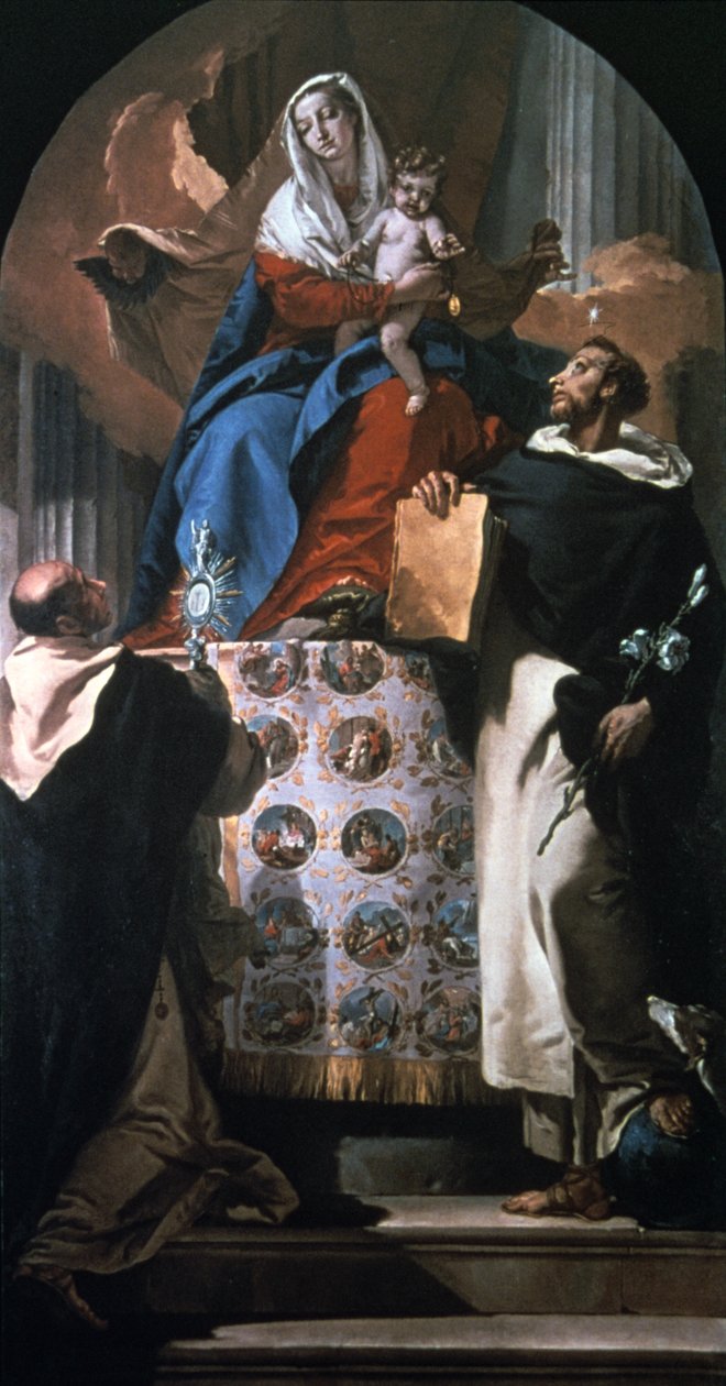 Dziewica z Dzieciątkiem ze św. Dominikiem i św. Hiacyntem, 1740-1750 autorstwa Giovanni Battista Tiepolo