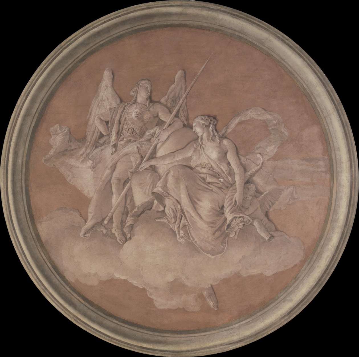 Cnota i obfitość, 1760 (fresk przeniesiony na płótno) autorstwa Giovanni Battista Tiepolo