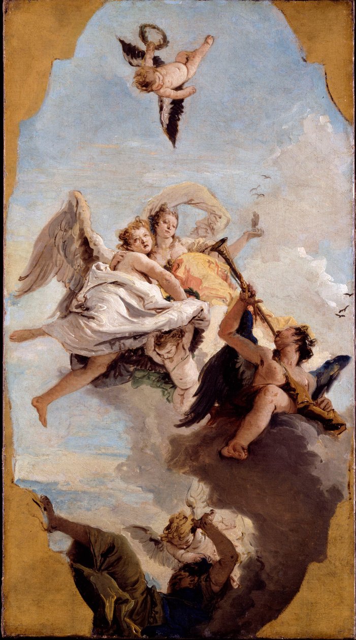 Tugend und Adel vertreiben die Unwissenheit autorstwa Giovanni Battista Tiepolo