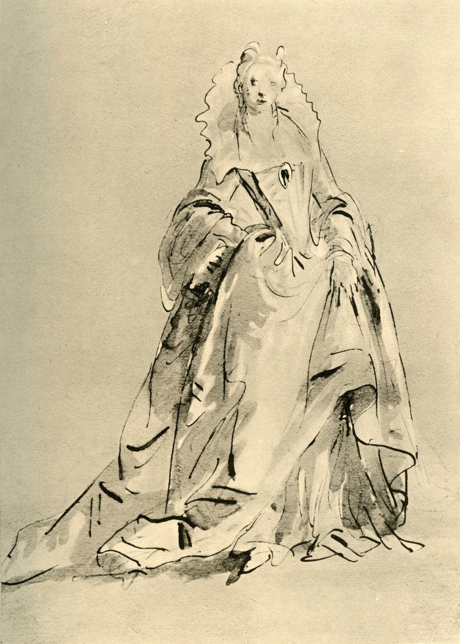 Młoda Dama, początek XVIII w. 1928 autorstwa Giovanni Battista Tiepolo
