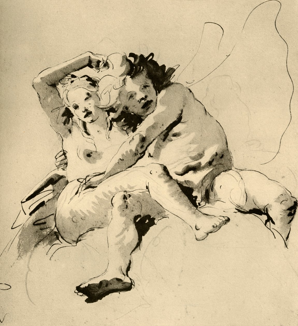 Zefir i Flora, 1757, 1928 autorstwa Giovanni Battista Tiepolo