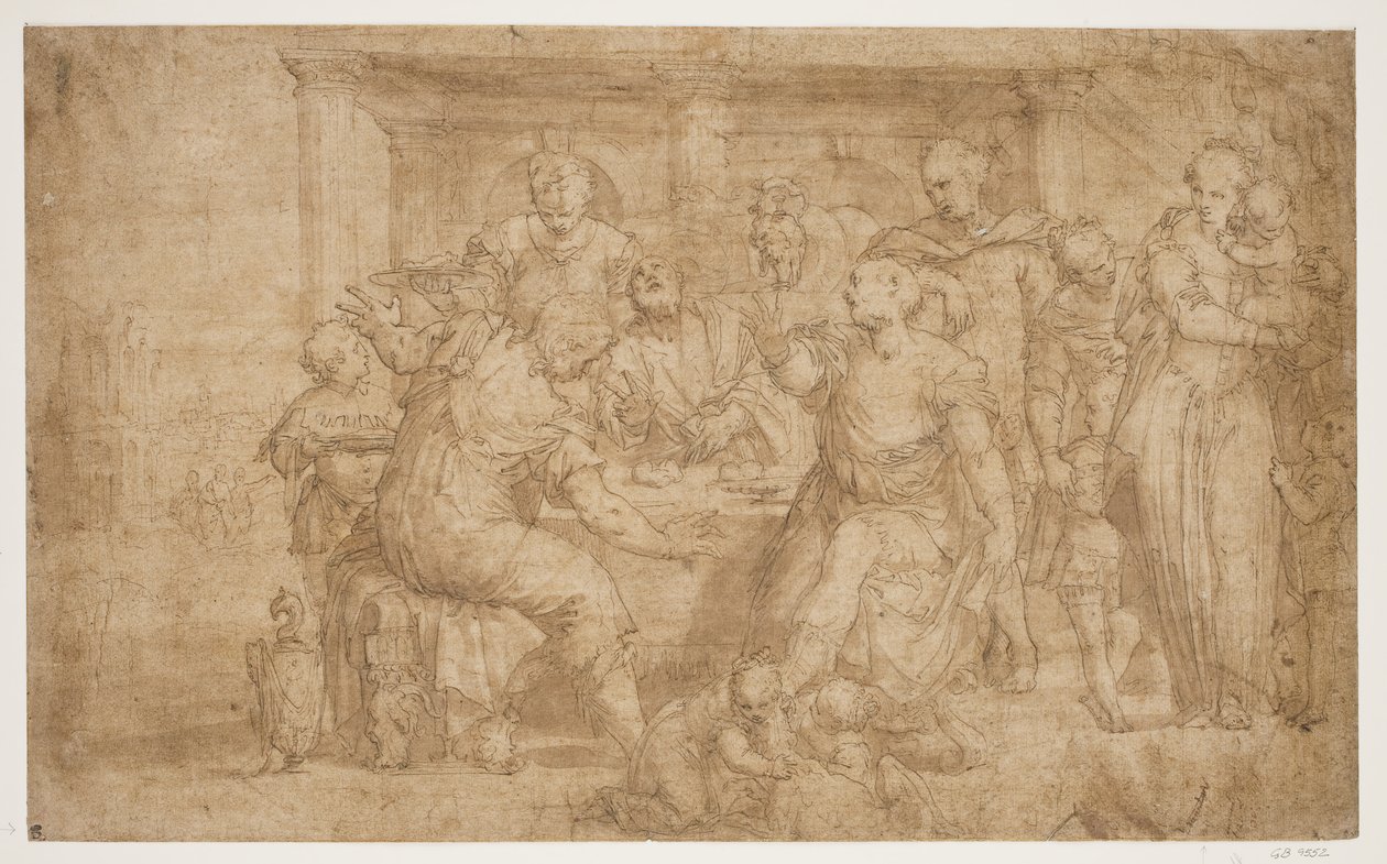 Wieczerza w Emaus autorstwa Giovanni Battista Zelotti