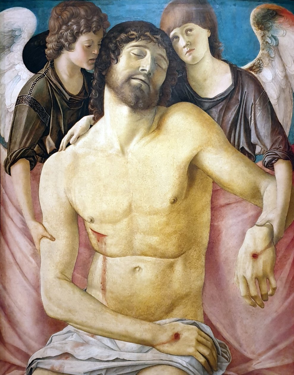 Der tote Christus, von zwei Engeln gestützt Martwy Chrystus podtrzymywany przez dwa anioły autorstwa Giovanni Bellini