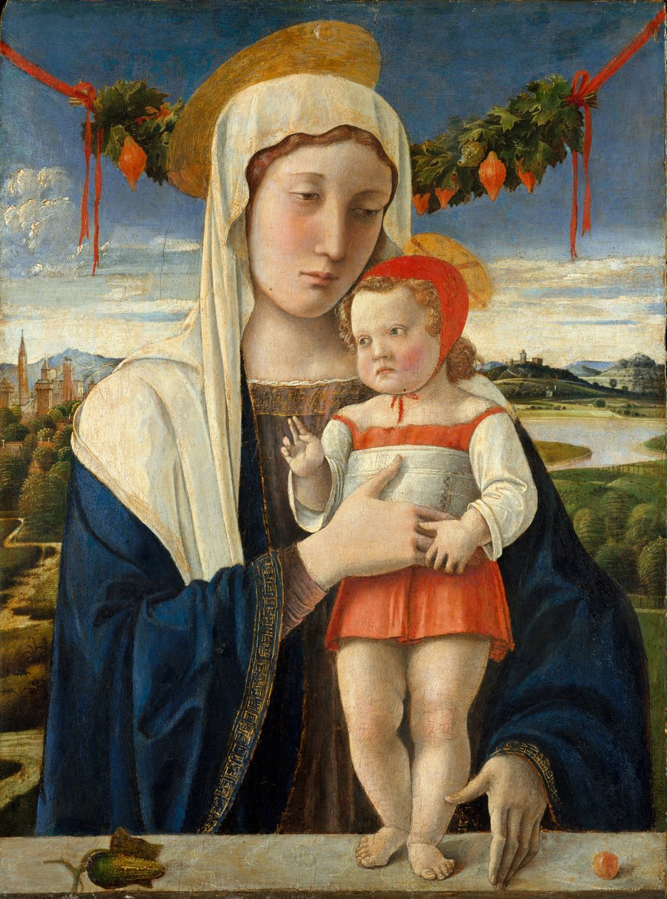 Madonna z Dzieciątkiem, ok. 1470 (tempera, olej i złoto na drewnie) autorstwa Giovanni Bellini