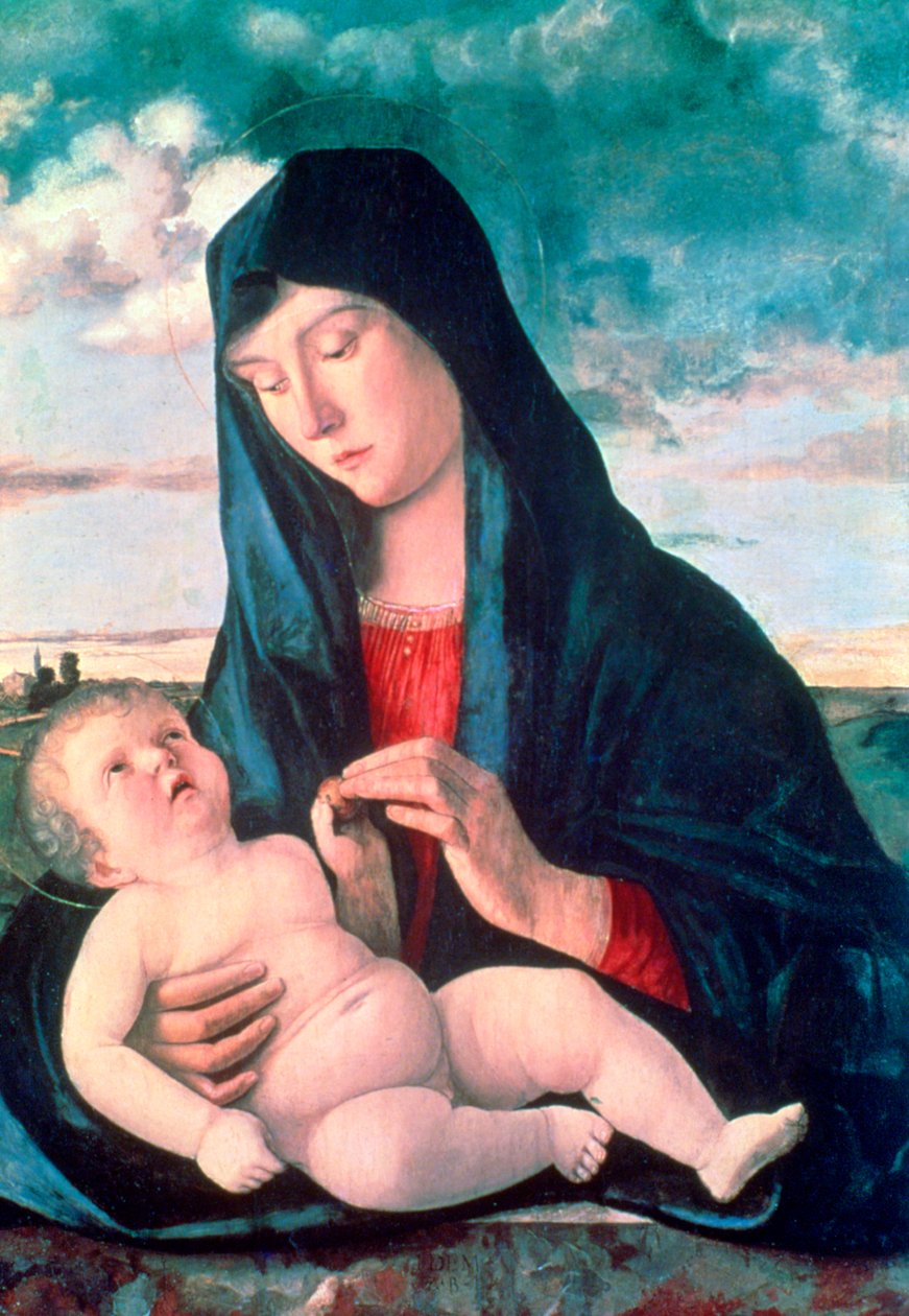 Madonna z Dzieciątkiem w krajobrazie, ok. 1480-1485. autorstwa Giovanni Bellini