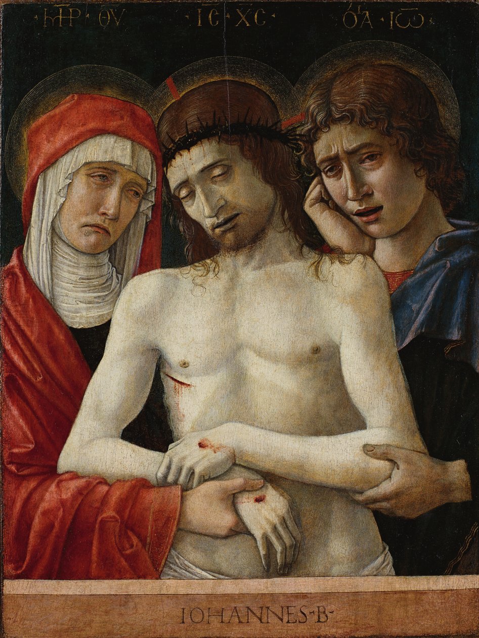 Pieta z Madonną i św. Janem Ewangelistą autorstwa Giovanni Bellini
