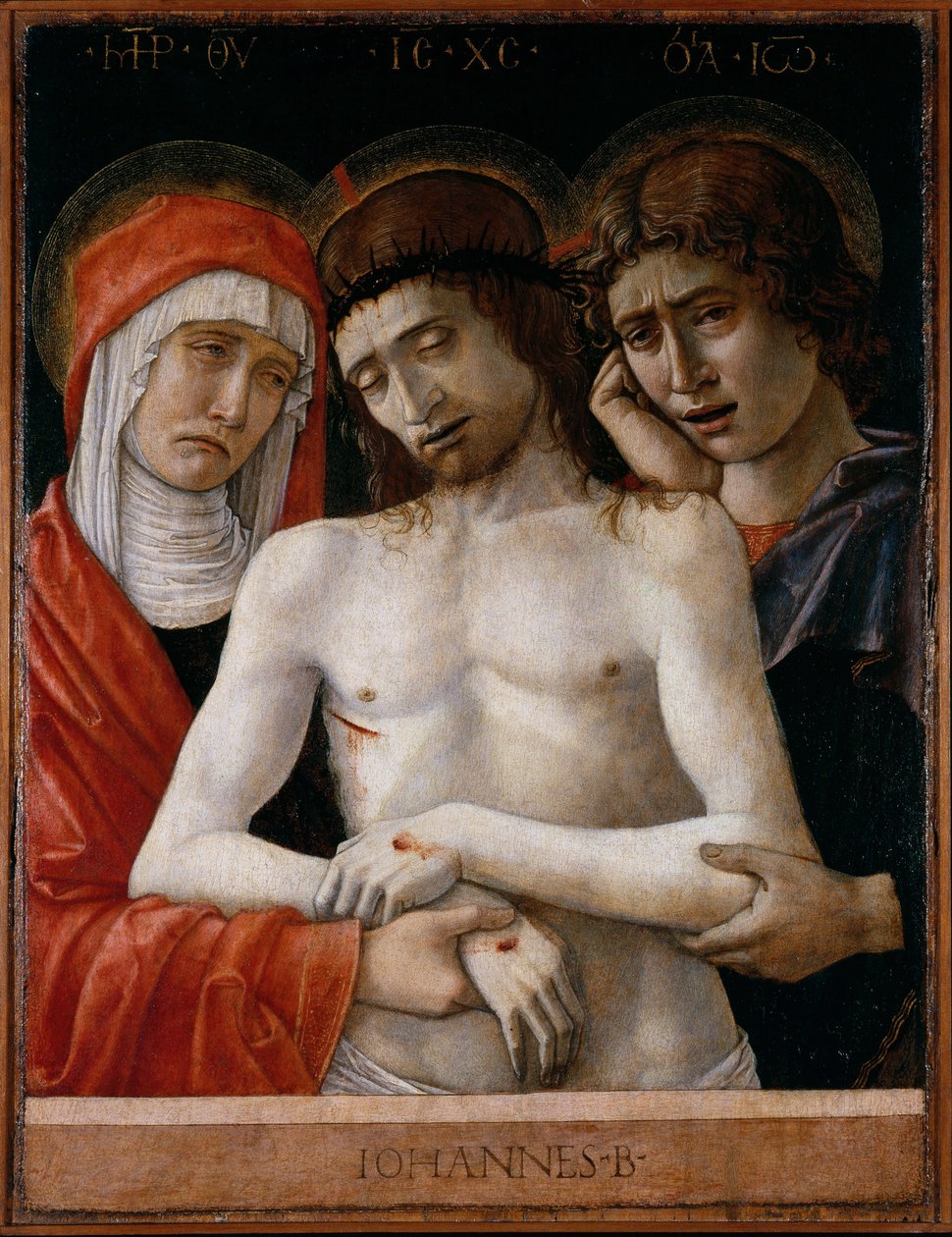 Pieta z Madonną i św. Janem Ewangelistą autorstwa Giovanni Bellini